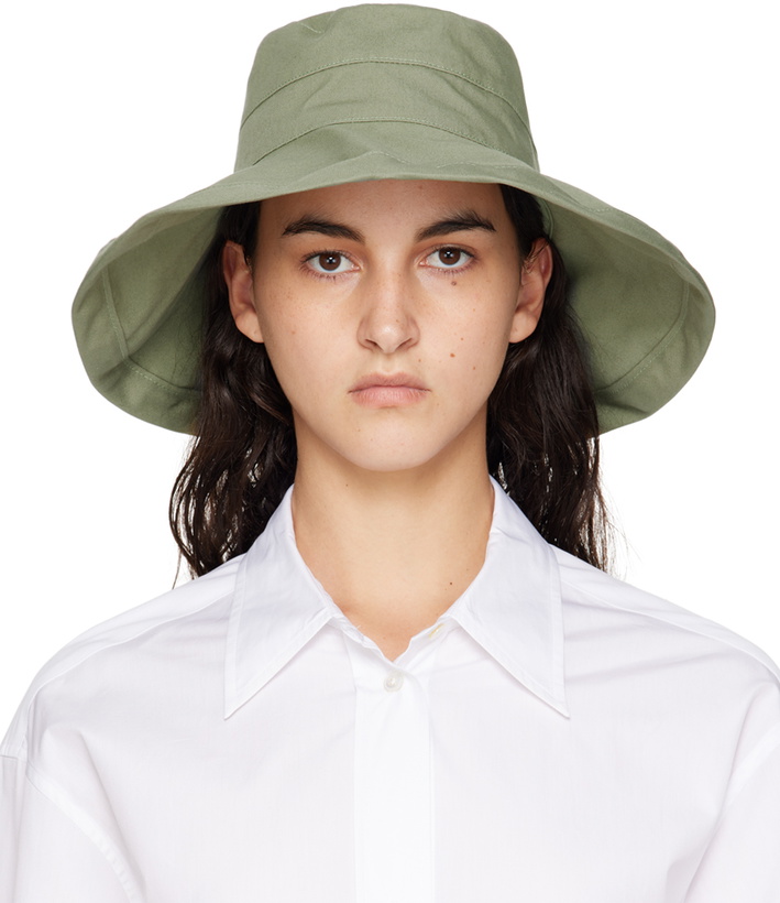 Photo: Jil Sander Green Compact Washed Bucket Hat