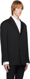 Solid Homme Black Two-Button Blazer