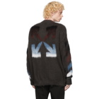 Off-White Grey Brushed Diag Sweater