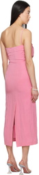 Blumarine Pink Sheath Midi Dress