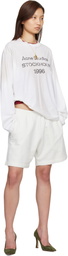 Acne Studios White Cotton Shorts