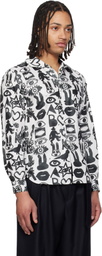 Black Comme des Garçons Black & White Broad Filip Pagowski Print Shirt