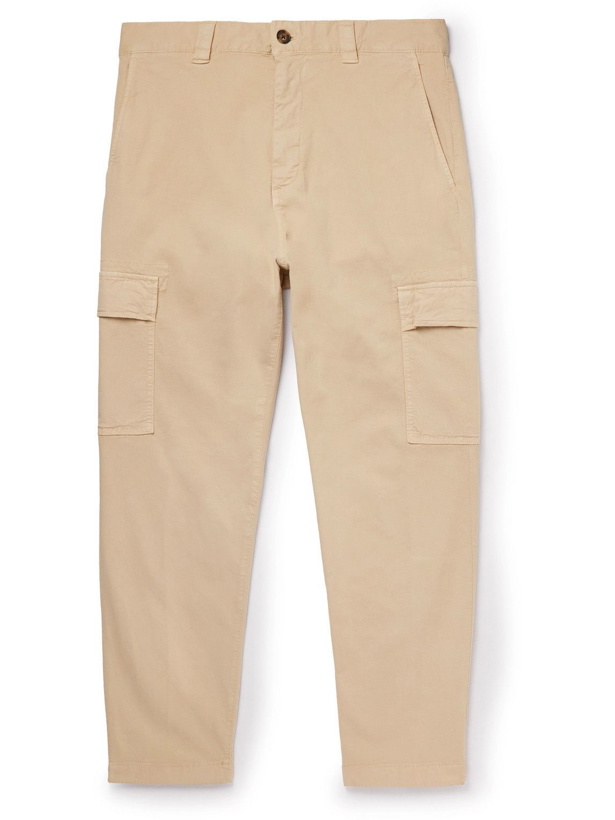Photo: NN07 - Armie Cropped Tapered Organic Cotton-Blend Cargo Trousers - Neutrals