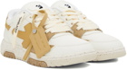 Off-White White & Beige Slim Out Of Office Sneakers