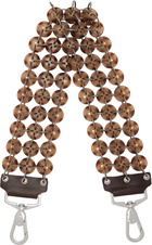 Stefan Cooke Brown Short Button Bag Strap