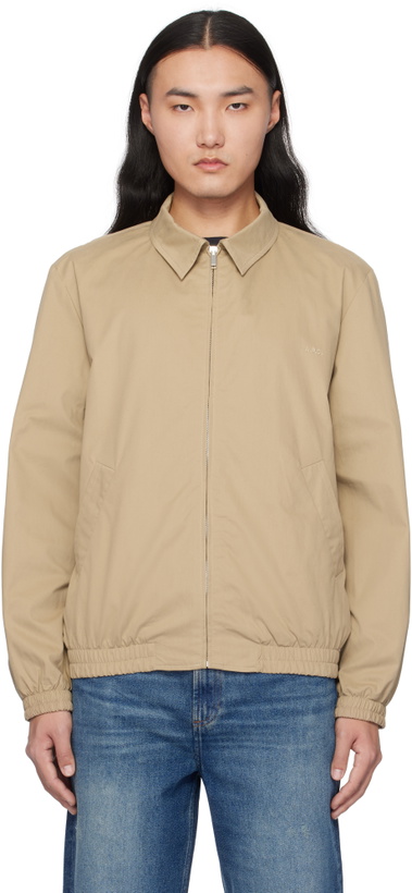 Photo: A.P.C. Beige Gilbert Bomber Jacket
