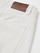 BRUNELLO CUCINELLI - Tapered Denim Jeans - White