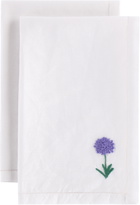 Gohar World Two-Pack White 'Á Jour & Flora' Embroidery Dinner Napkins