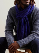 Mr P. - Lamaine Cable-Knit Wool Scarf