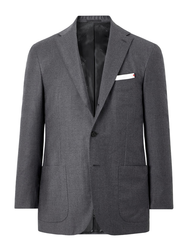Photo: Kiton - Brushed Wool Suit Jacket - Gray