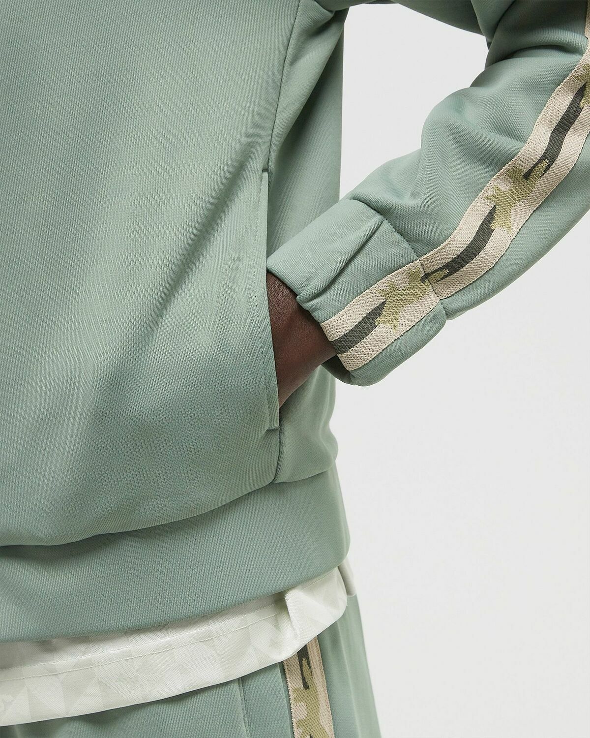 Maison Kitsune FLASH FOX ZIPPED BLOUSON Green Mens Track Jacket