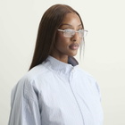 Bottega Veneta Eyewear Bottega Veneta BV1467O Sunglasses in Silver/Transparent 