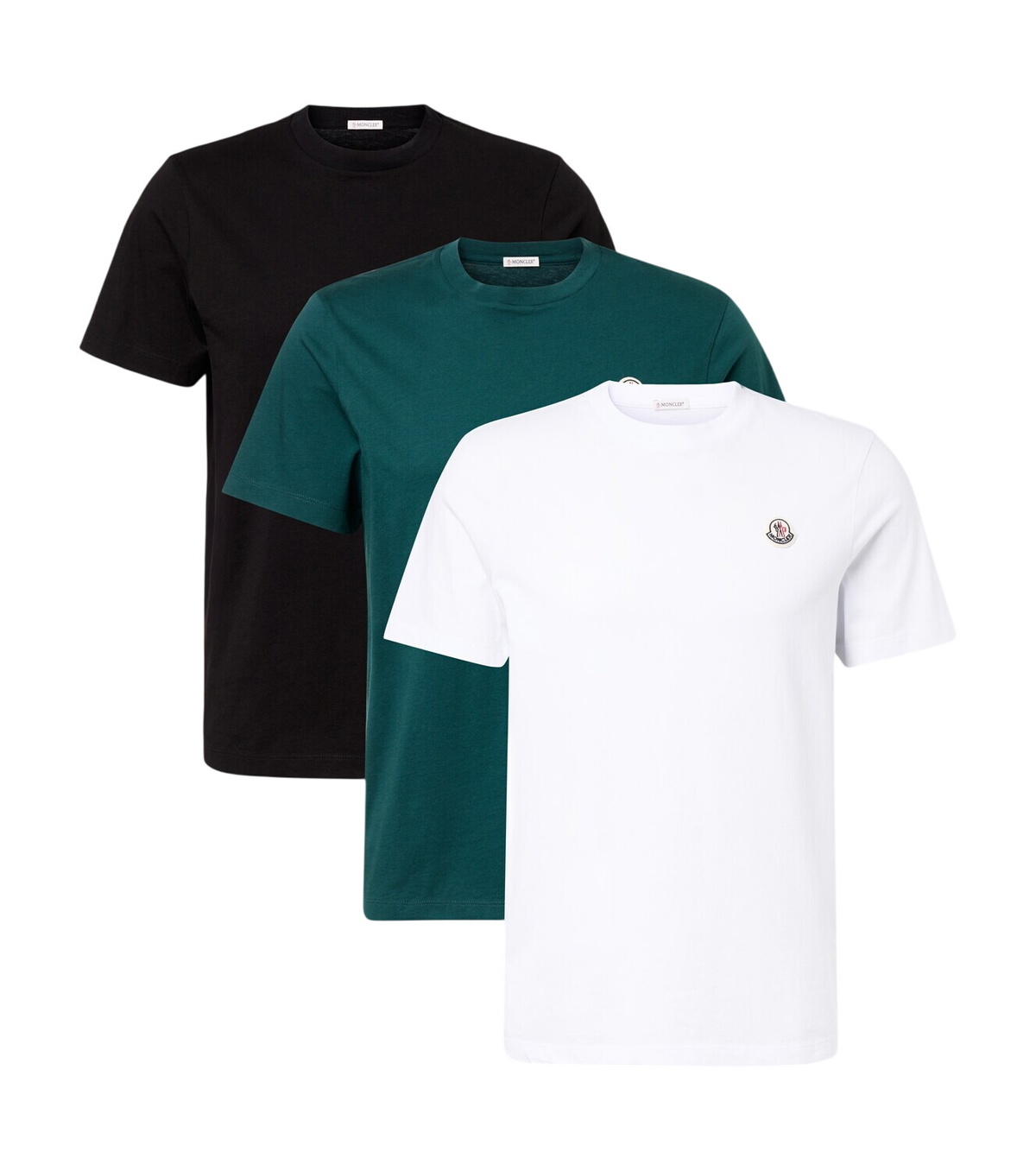 Moncler Set of 3 logo cotton jersey T-shirts Moncler