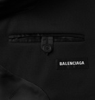 Balenciaga - Double-Breasted Stretch-Virgin Wool Twill Blazer - Black