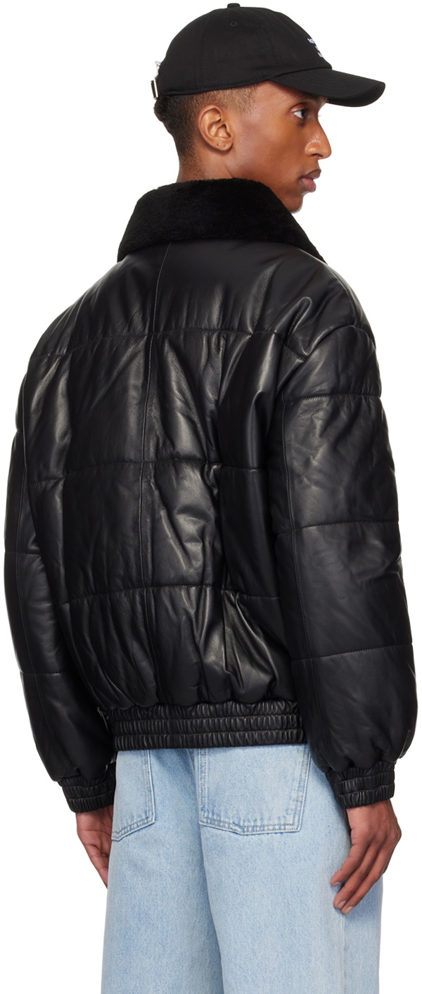 Drôle De Monsieur Black 'Le Blouson Cuir' Leather Jacket
