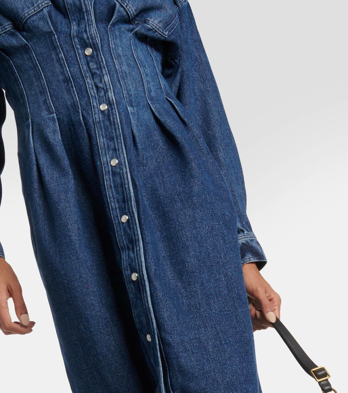 Marant Etoile Tomia denim midi dress Isabel Marant Etoile