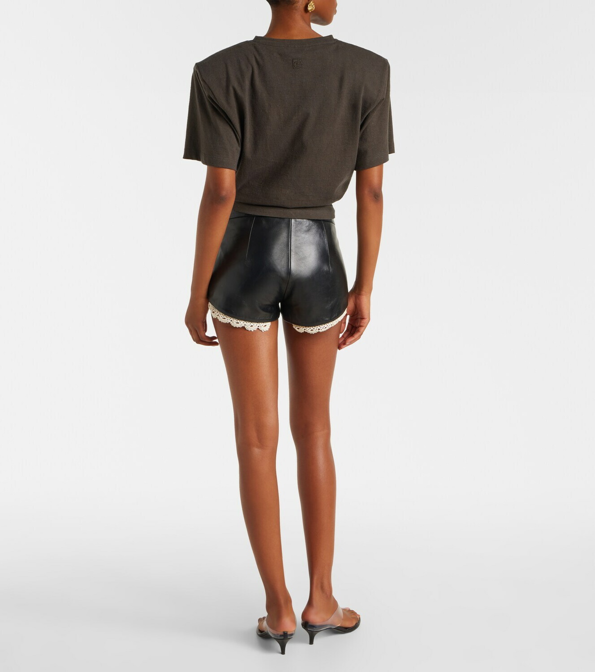 Magda Butrym Gathered cotton and silk T-shirt