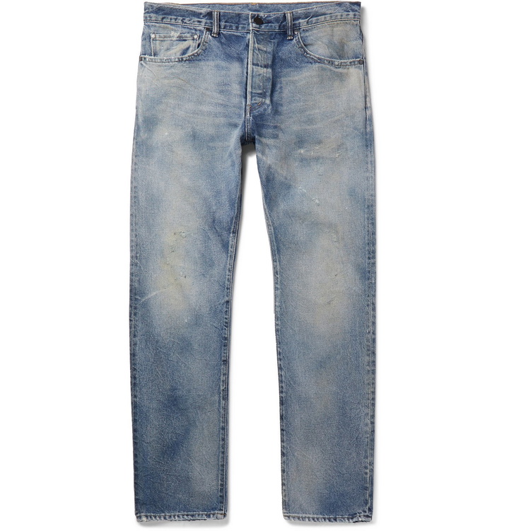 Photo: John Elliott - The Cane 2 Distressed Denim Jeans - Blue