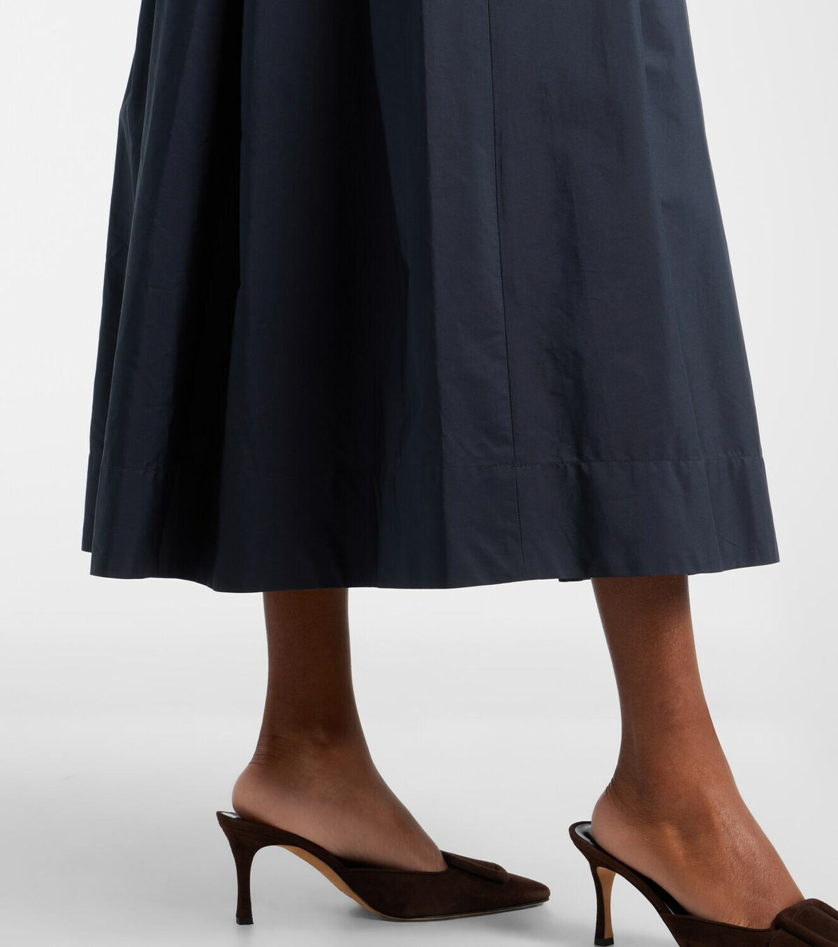 'S Max Mara Pineta pleated cotton midi skirt