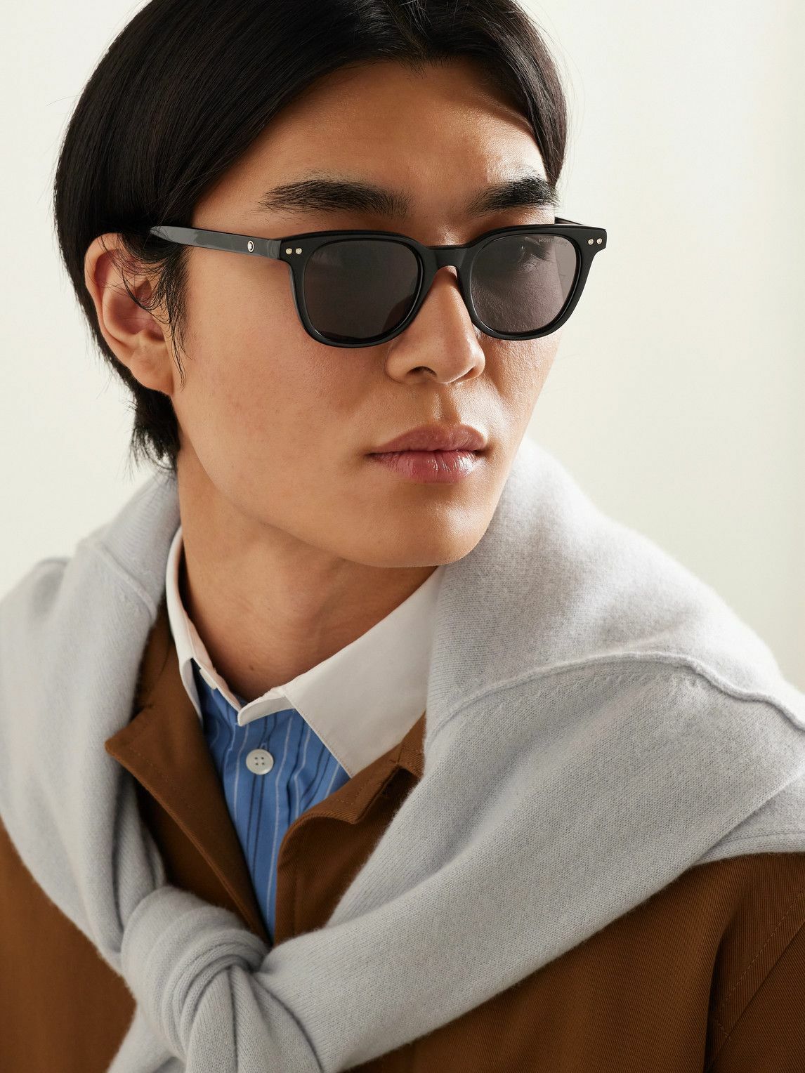 MONTBLANC EYEWEAR - Snowcap D-Frame Acetate Sunglasses