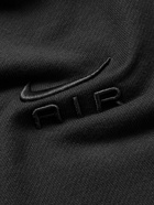 Nike - Logo-Embroidered Cotton-Jersey Hoodie - Black