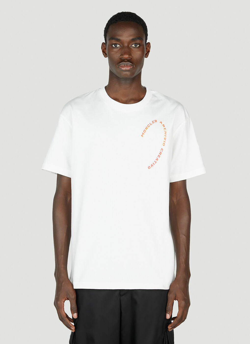 Moncler - Graphic Print T-Shirt in White Moncler