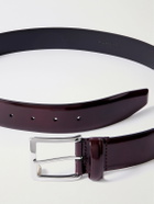 Anderson's - 4cm Glossed-Leather Belt - Burgundy