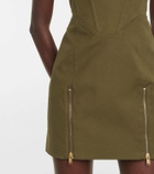 Dion Lee Buckled cotton-blend minidress