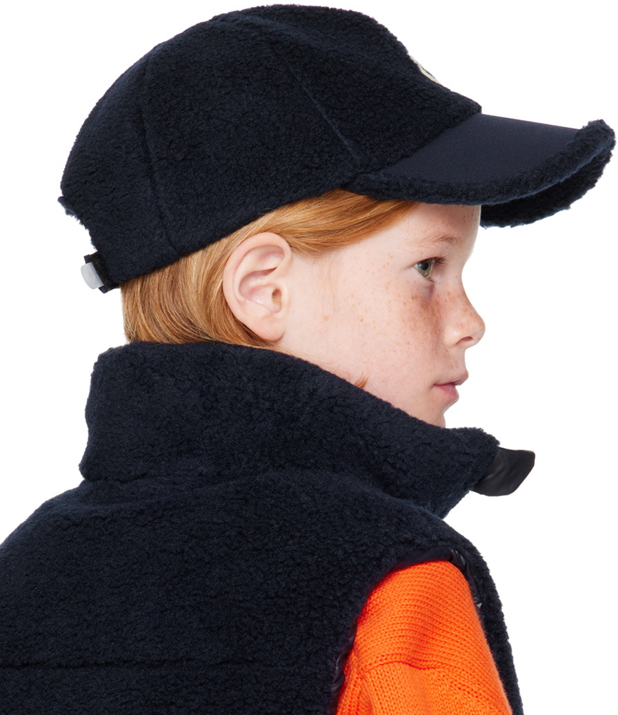 Moncler Enfant Kids Blue Baseball Cap Moncler Enfant