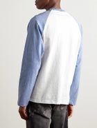 John Elliott - Baseball Colour-Block Cotton-Jersey T-Shirt - White