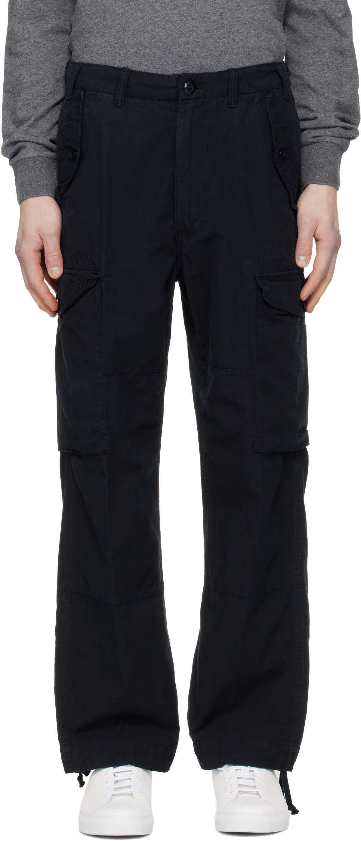 Polo Ralph Lauren Black Cotton Ripstop Cargo Pants