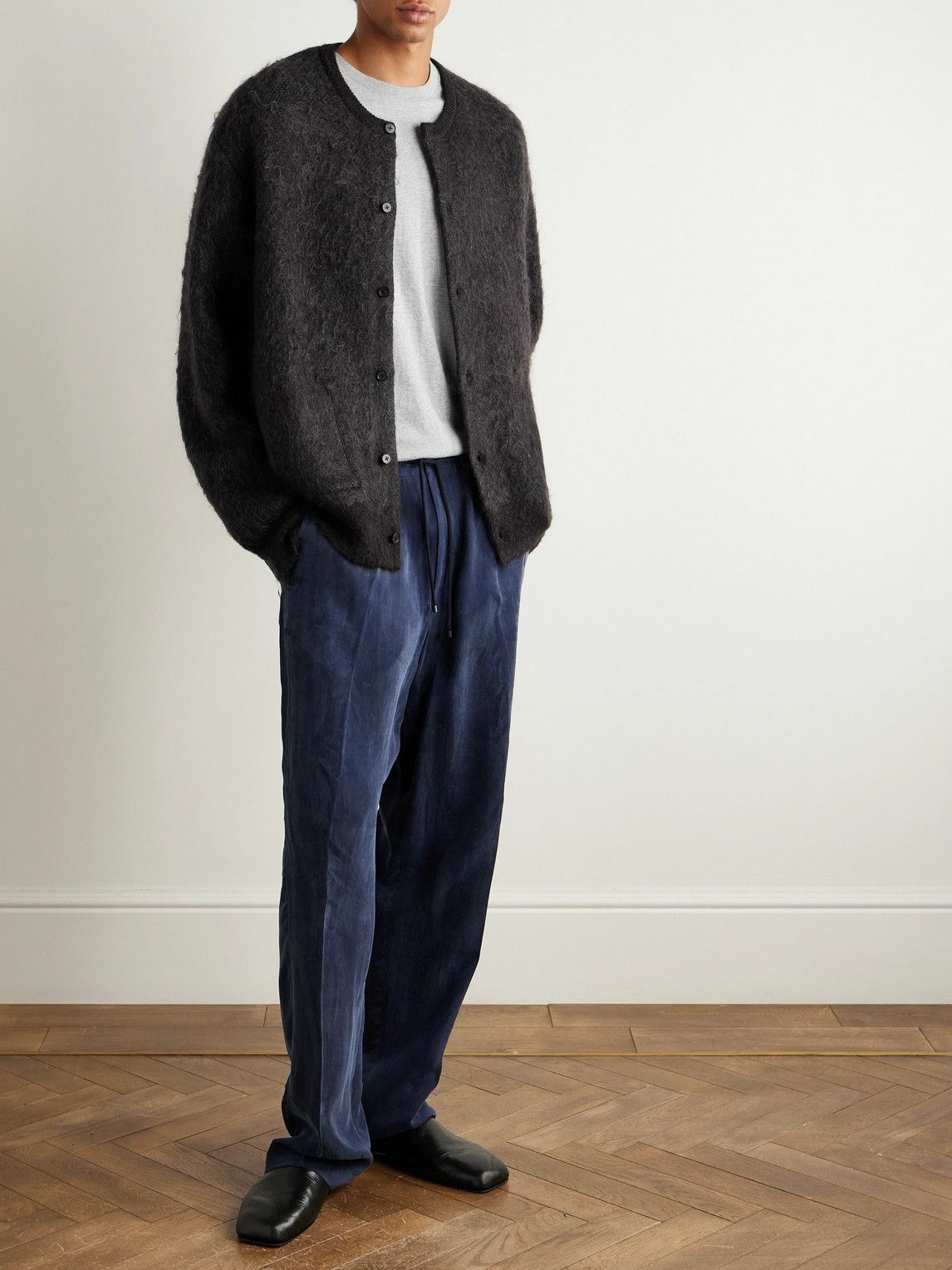 ssstein - Brushed-Knit Cardigan - Brown