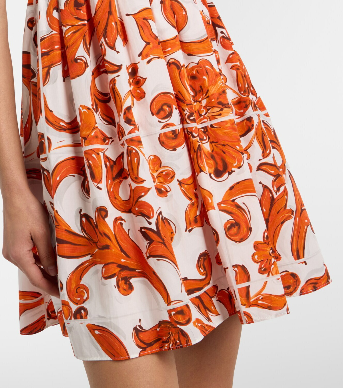 Dolce&Gabbana Majolica cotton poplin minidress