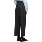 Comme des Garcons Homme Black Cotton Twill Trousers