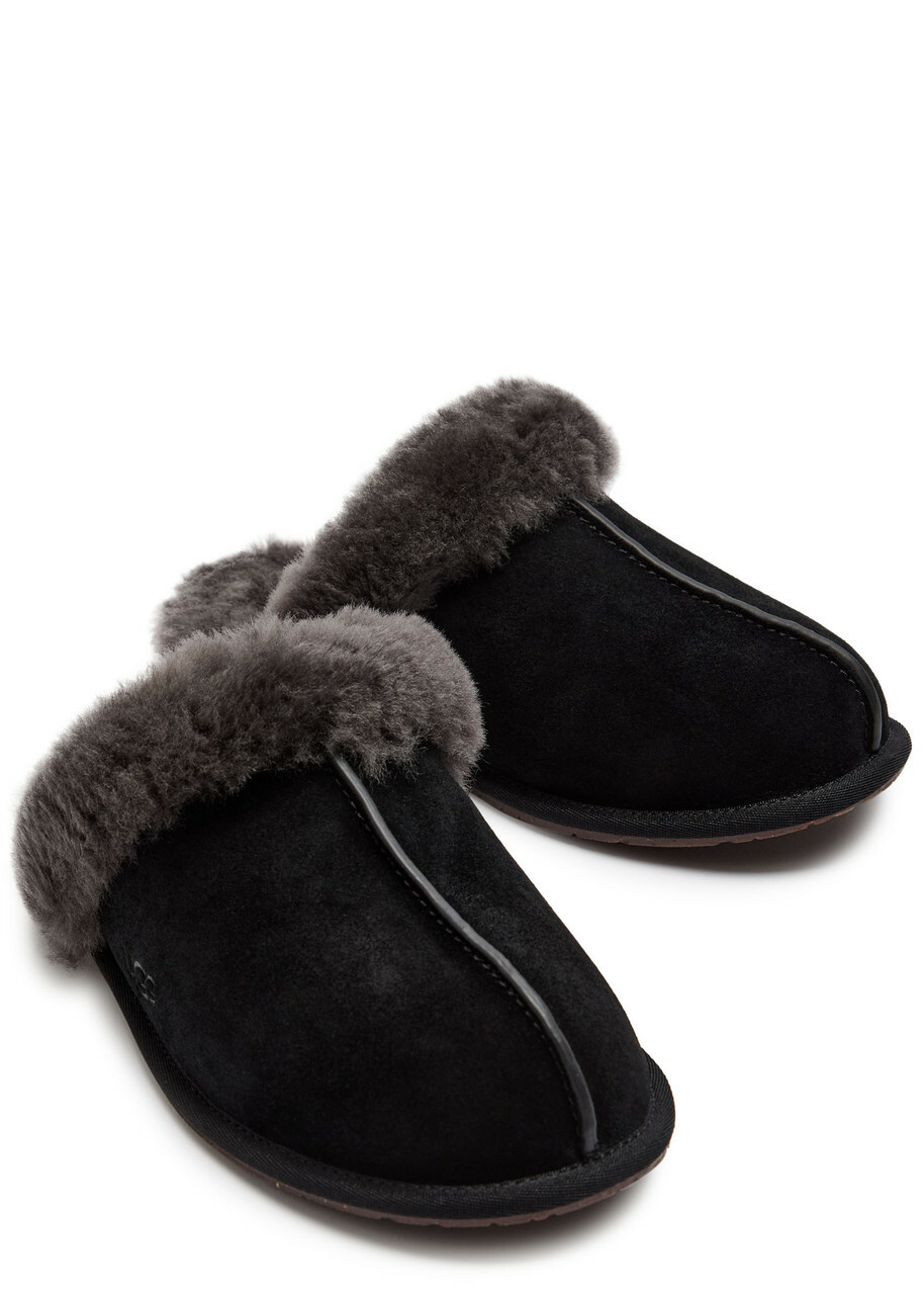 Ugg Scuffette II Suede Slippers Black Grey