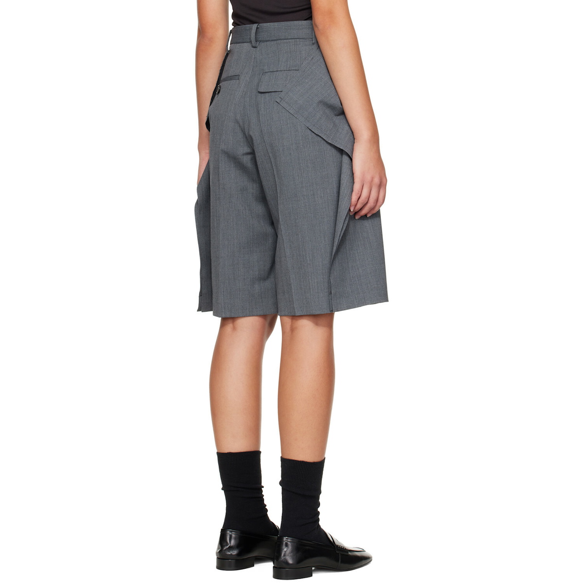 UNDERCOVER Gray UP2F1505 Long Panel Shorts