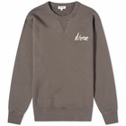 Norse Projects Men's Arne Relaxed Chain Stitch Logo Crew Sweat in Heathland Brown