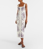 Cala de la Cruz Amaranta printed linen midi dress