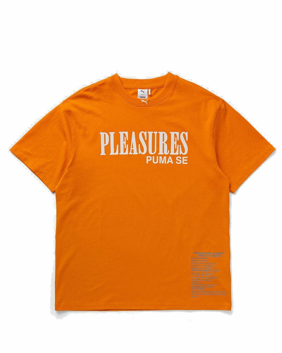 Photo: Puma Puma X Pleasures Typo Tee Orange - Mens - Shortsleeves