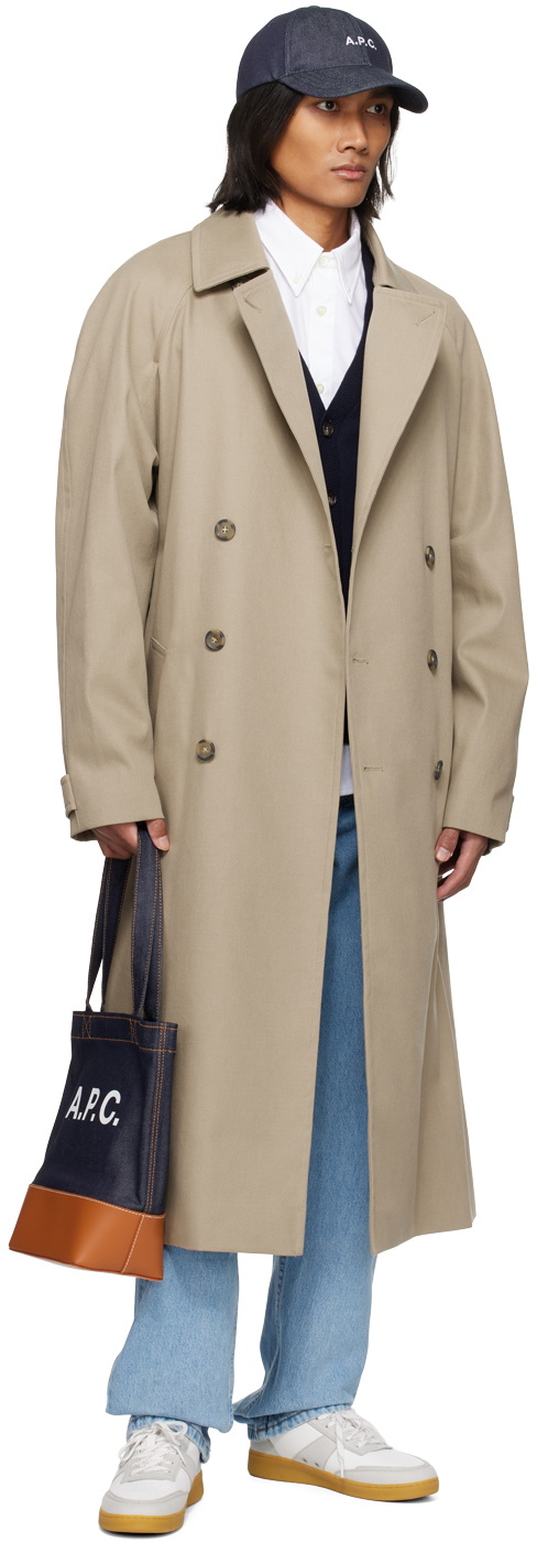 A.P.C. Beige Lou Trench Coat A.P.C.