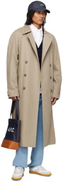 A.P.C. Beige Lou Trench Coat