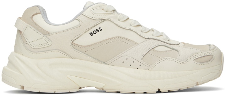 Photo: BOSS Off-White & Taupe Levitt Sneakers