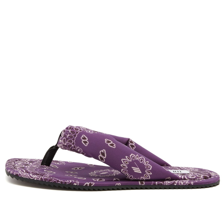 Photo: The Attico Women's Bandana Print Sandals in Violet/Brown/White