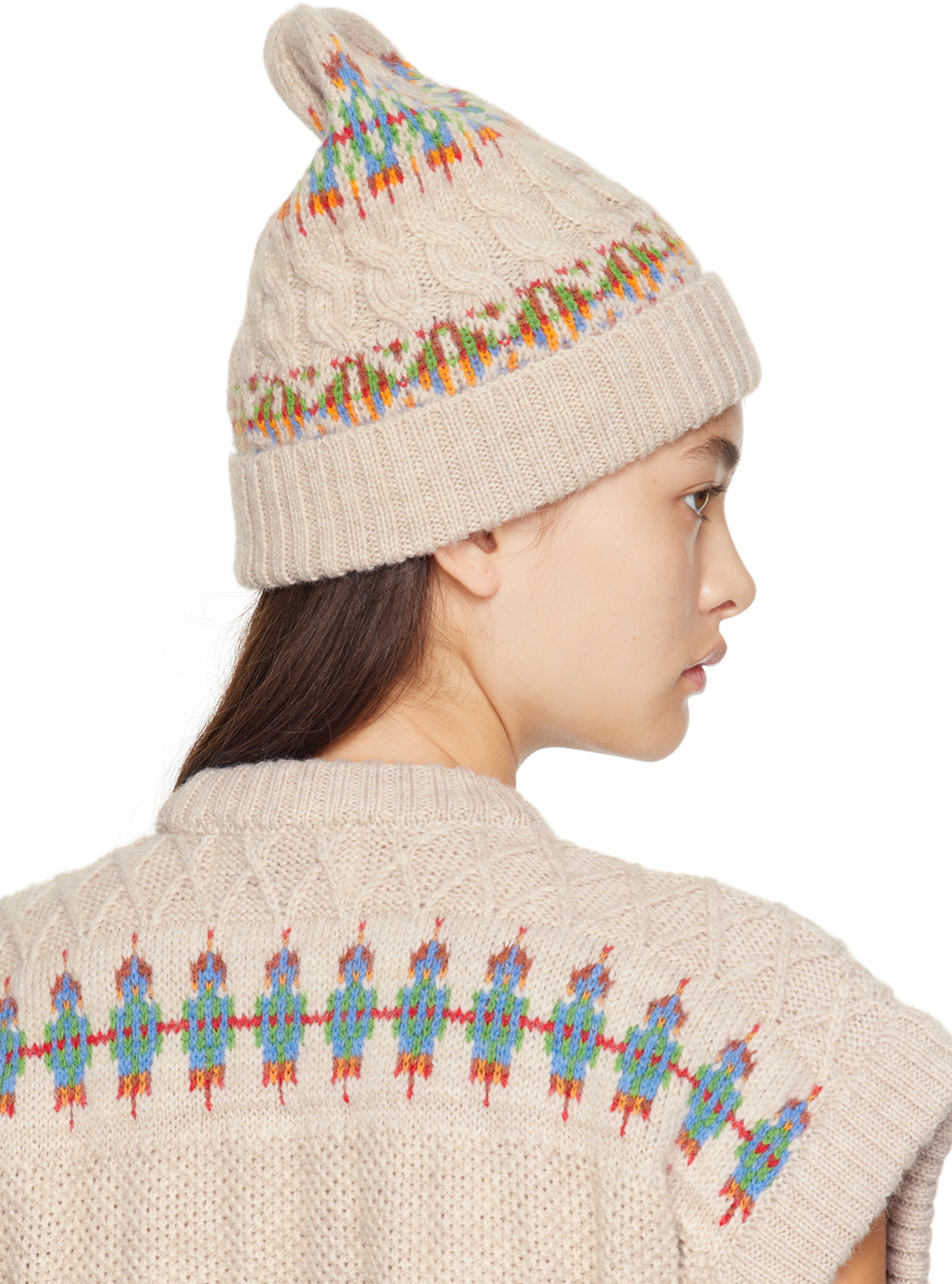 Henrik Vibskov Beige Jack Beanie