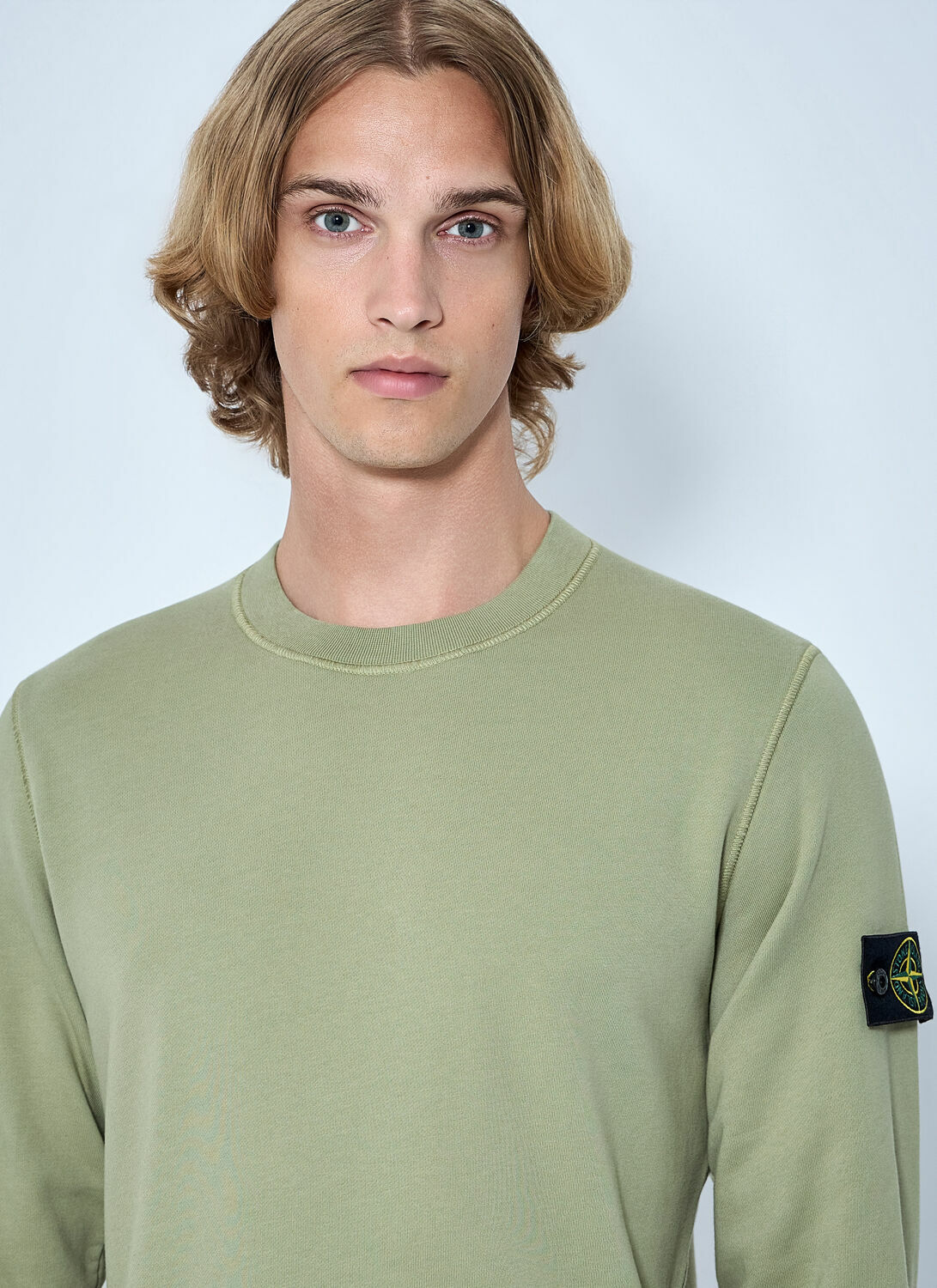 Stone Island Crewneck Sweatshirt with Arm Patch