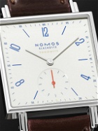 NOMOS Glashütte - Tetra Neomatik 39 Automatic 46mm Stainless Steel and Leather Watch, Ref. No. 421.S1
