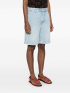 FRAME Blue Organic Cotton Denim Shorts