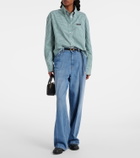 Miu Miu Logo mid-rise wide-leg jeans