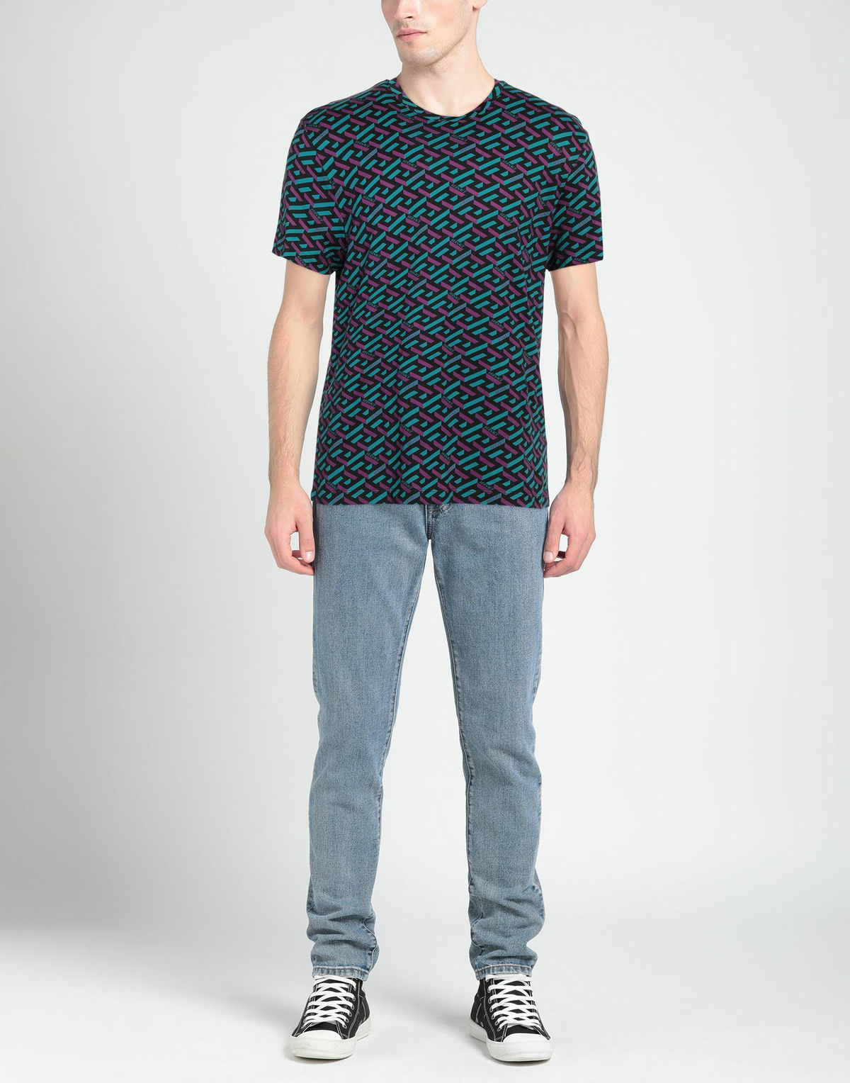 Versace Mens T-shirt Turquoise
