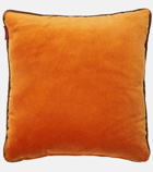 Etro Embroidered velvet cushion